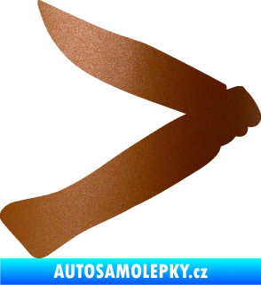 Samolepka Zavírací nůž 001 levá měděná metalíza