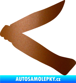 Samolepka Zavírací nůž 001 pravá měděná metalíza