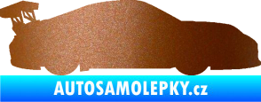 Samolepka Závodní auto 001 pravá měděná metalíza