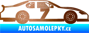 Samolepka Závodní auto 008 měděná metalíza