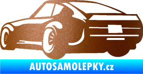 Samolepka Závodní auto 009 levá měděná metalíza