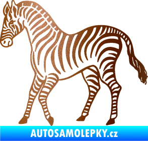 Samolepka Zebra 002 levá měděná metalíza