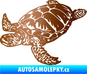 Samolepka Želva 005 levá měděná metalíza