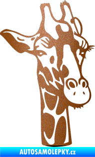 Samolepka Žirafa 001 pravá měděná metalíza