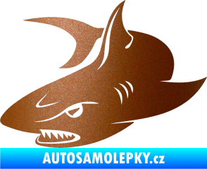 Samolepka Žralok 012 levá měděná metalíza