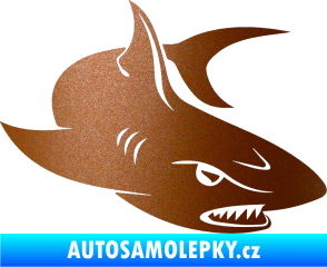 Samolepka Žralok 012 pravá měděná metalíza