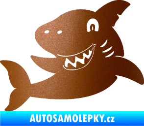 Samolepka Žralok 019 levá měděná metalíza
