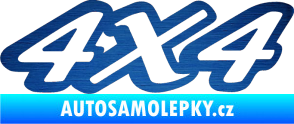 Samolepka 4x4 varianta 007 škrábaný kov modrý