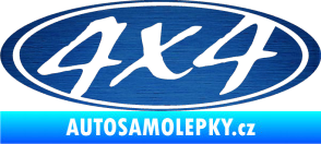 Samolepka 4x4 varianta 008 škrábaný kov modrý
