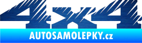 Samolepka 4x4 varianta 012 škrábaný kov modrý