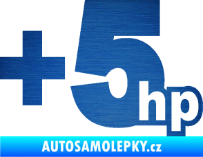 Samolepka + 5hp 003 škrábaný kov modrý