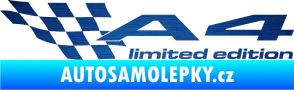 Samolepka A4 limited edition levá škrábaný kov modrý