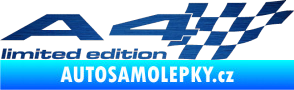 Samolepka A4 limited edition pravá škrábaný kov modrý