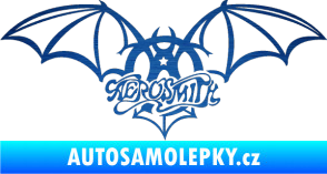 Samolepka Aerosmith 001 škrábaný kov modrý