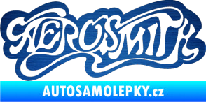 Samolepka Aerosmith 003 škrábaný kov modrý