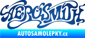 Samolepka Aerosmith 004 škrábaný kov modrý