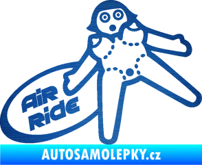 Samolepka Air ride jízda škrábaný kov modrý
