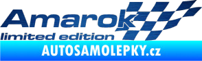 Samolepka Amarok limited edition pravá škrábaný kov modrý