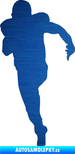 Samolepka Americký fotbal 005 levá škrábaný kov modrý