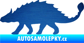 Samolepka Ankylosaurus 001 levá škrábaný kov modrý