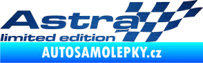 Samolepka Astra limited edition pravá škrábaný kov modrý