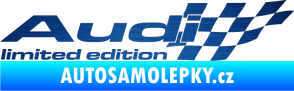 Samolepka Audi limited edition pravá škrábaný kov modrý