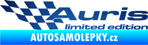 Samolepka Auris limited edition levá škrábaný kov modrý