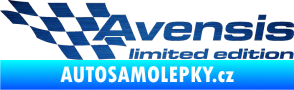 Samolepka Avensis limited edition levá škrábaný kov modrý