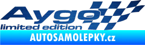 Samolepka Aygo limited edition pravá škrábaný kov modrý