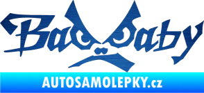 Samolepka Bad Baby škrábaný kov modrý