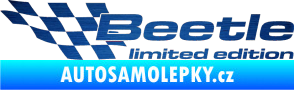 Samolepka Beetle limited edition levá škrábaný kov modrý