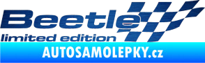 Samolepka Beetle limited edition pravá škrábaný kov modrý