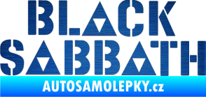 Samolepka Black Sabbath 001 škrábaný kov modrý