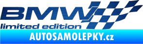 Samolepka BMW limited edition pravá škrábaný kov modrý