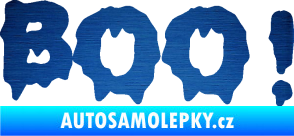 Samolepka Boo! škrábaný kov modrý