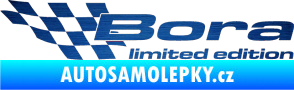 Samolepka Bora limited edition levá škrábaný kov modrý