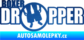 Samolepka Boxer dropper škrábaný kov modrý