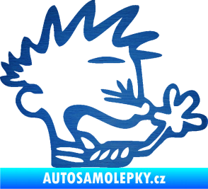 Samolepka Boy tůdle nůdle pravá škrábaný kov modrý
