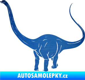 Samolepka Brachiosaurus 002 levá škrábaný kov modrý