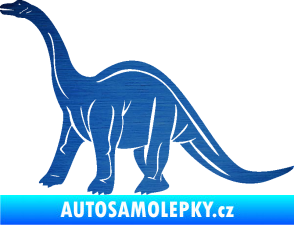 Samolepka Brachiosaurus 003 levá škrábaný kov modrý