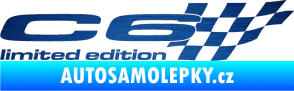 Samolepka C6 limited edition pravá škrábaný kov modrý