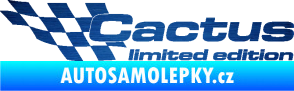 Samolepka Cactus limited edition levá škrábaný kov modrý