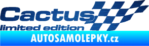 Samolepka Cactus limited edition pravá škrábaný kov modrý