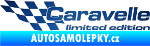 Samolepka Caravelle limited edition levá škrábaný kov modrý