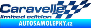 Samolepka Caravelle limited edition pravá škrábaný kov modrý
