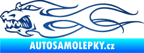 Samolepka Chapadelnik levá škrábaný kov modrý