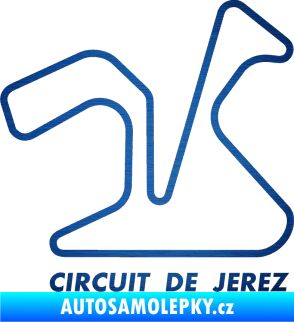 Samolepka Okruh Circuito de Jerez škrábaný kov modrý