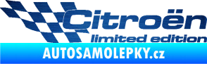 Samolepka Citroen limited edition levá škrábaný kov modrý