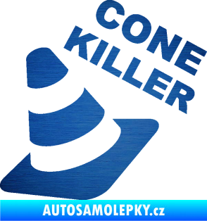 Samolepka Cone killer  škrábaný kov modrý