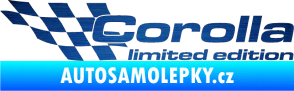 Samolepka Corolla limited edition levá škrábaný kov modrý